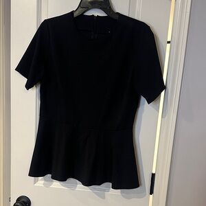 Elegant Black Short Sleeve Blouse